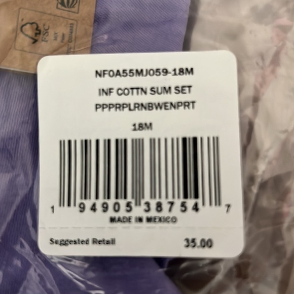 The North Face Infant Cotton Summer Set - Purple - Picture 2 of 2